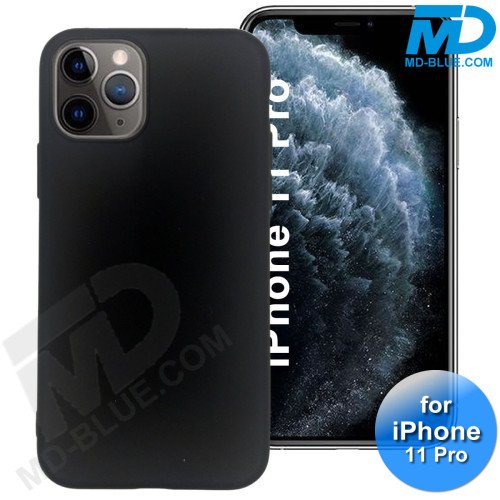 iPhone 11 Pro - Telefoonhoesje - Achterkantje - Siliconen - Zwart iPhone 11 Pro - Telefoonhoesje - Achterkantje - Siliconen - Zwart