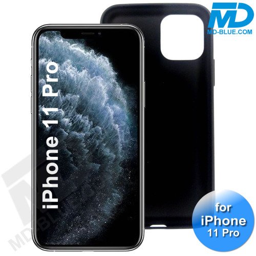 iPhone 11 Pro - Telefoonhoesje - Achterkantje - Siliconen - Zwart iPhone 11 Pro - Telefoonhoesje - Achterkantje - Siliconen - Zwart