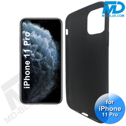 iPhone 11 Pro - Telefoonhoesje - Achterkantje - Siliconen - Zwart iPhone 11 Pro - Telefoonhoesje - Achterkantje - Siliconen - Zwart