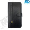 MDBlue - iPhone 14 Pro - Telefoonhoesje - Bookcase Luxe - Zwart 