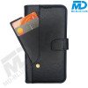 MDBlue - iPhone 14 Pro - Telefoonhoesje - Bookcase Luxe - Zwart 