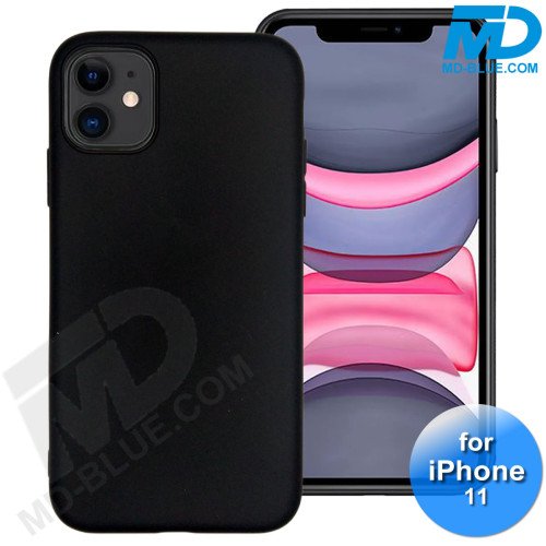 iPhone 11 - Telefoonhoesje - Achterkantje - Siliconen - Zwart