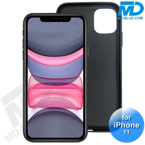 iPhone 11 - Telefoonhoesje - Achterkantje - Siliconen - Zwart