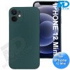 iPhone 12 Mini - Telefoon Hoesje - Siliconen - Achterkantje -Donker Groen