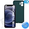 iPhone 12 Mini - Telefoon Hoesje - Siliconen - Achterkantje -Donker Groen