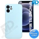 iPhone 12 Mini - Telefoon Hoesje - Siliconen - Achterkantje - Licht Blauw