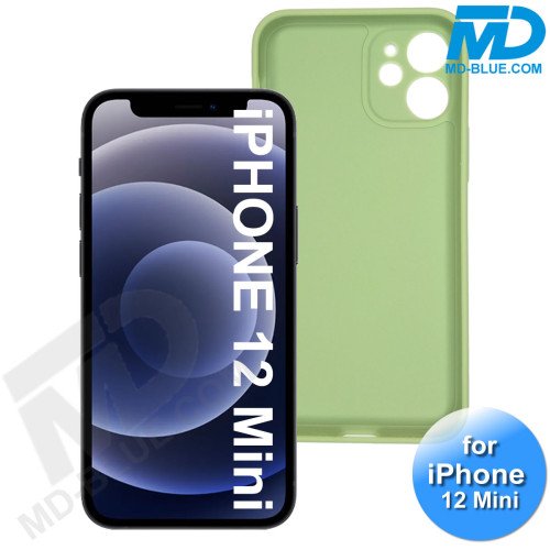 iPhone 12 Mini - Telefoon Hoesje - Siliconen - Achterkantje - Mos Groen iPhone 12 Mini - Telefoon Hoesje - Siliconen - Achterkantje - Mos Groen