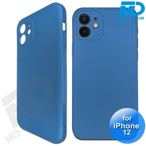 iPhone 12 - Telefoon Hoesje - Siliconen - Achterkantje - Donker Blauw iPhone 12 - Telefoon Hoesje - Siliconen - Achterkantje - Donker Blauw