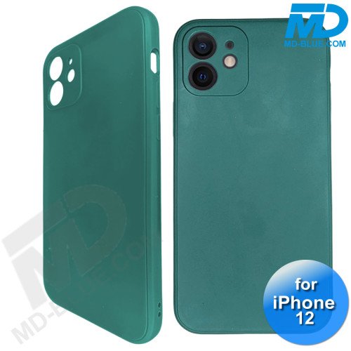 iPhone 12 - Telefoon Hoesje - Siliconen - Achterkantje - Leger Groen iPhone 12 - Telefoon Hoesje - Siliconen - Achterkantje - Leger Groen