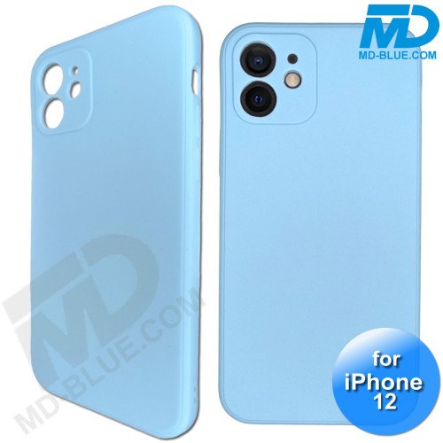 iPhone 12 - Telefoon Hoesje - Siliconen - Achterkantje - Licht Blauw iPhone 12 - Telefoon Hoesje - Siliconen - Achterkantje - Licht Blauw