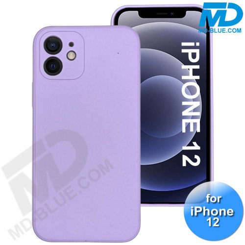 iPhone 12 - Telefoon Hoesje - Siliconen - Achterkantje - Lila Paars iPhone 12 - Telefoon Hoesje - Siliconen - Achterkantje - Lila Paars