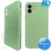iPhone 12 - Telefoon Hoesje - Siliconen - Achterkantje - Mos Groen