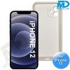 iPhone 12 - Telefoon Hoesje - Siliconen - Achterkantje - Zacht Wit