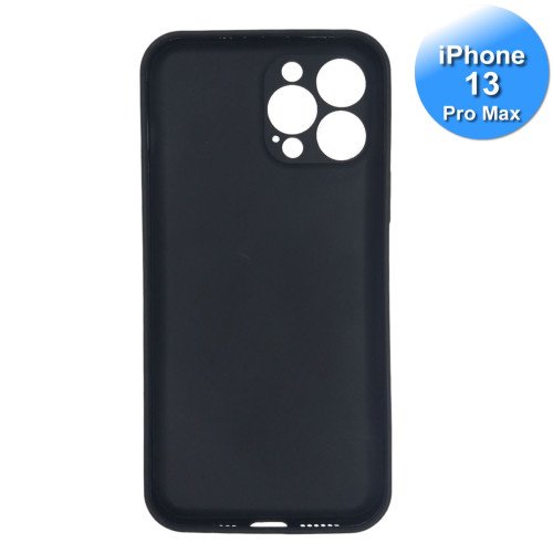 iPhone 13 Pro Max Telefoon Hoesje Siliconen Zwart iPhone 13 Pro Max Telefoon Hoesje Siliconen Zwart