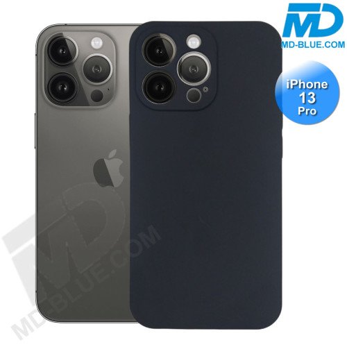 iPhone 13 Pro - Telefoonhoesje - Achterkantje - Siliconen - Zwart