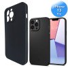 iPhone 13 Pro - Telefoonhoesje - Achterkantje - Siliconen - Zwart