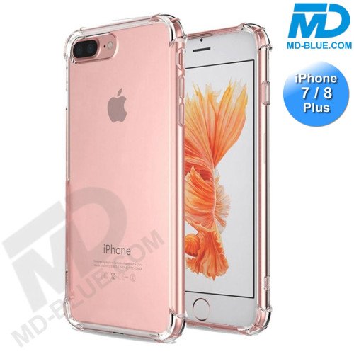 iPhone 7 / 8 Plus - Telefoonhoesje - Achterkantje - Siliconen - Antishock - Transparant iPhone 7 / 8 Plus - Telefoonhoesje - Achterkantje - Siliconen - Antishock - Transparant