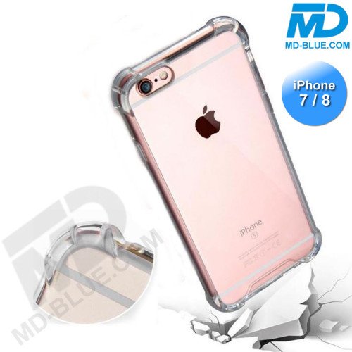 iPhone 7 en iPhone 8 - Telefoonhoesje - Achterkantje - Siliconen - Antishock - Transparant iPhone 7 en iPhone 8 - Telefoonhoesje - Achterkantje - Siliconen - Antishock - Transparant