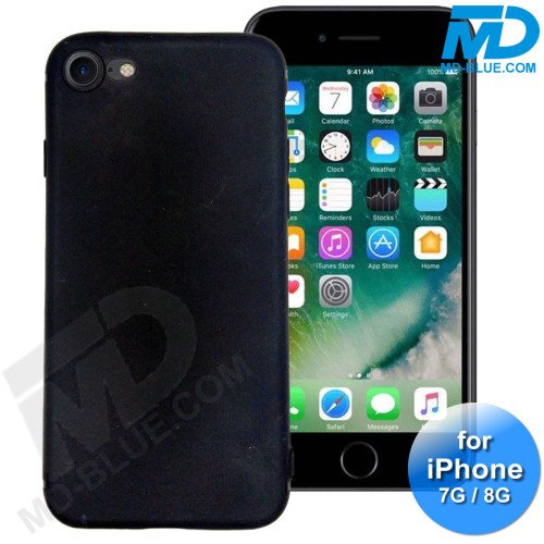 iPhone 7/8/Se - Telefoonhoesje - Achterkantje - Siliconen - Zwart iPhone 7/8/Se - Telefoonhoesje - Achterkantje - Siliconen - Zwart