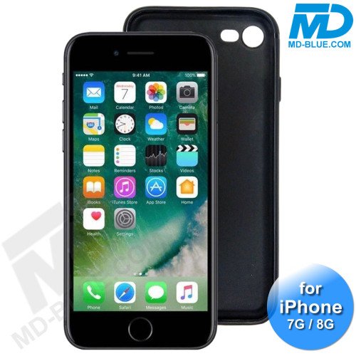 iPhone 7/8/Se - Telefoonhoesje - Achterkantje - Siliconen - Zwart iPhone 7/8/Se - Telefoonhoesje - Achterkantje - Siliconen - Zwart
