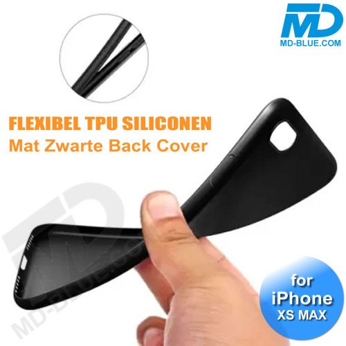 iPhone Xs Max - Telefoonhoesje - Achterkantje - Siliconen - Zwart iPhone Xs Max - Telefoonhoesje - Achterkantje - Siliconen - Zwart