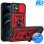 iPhone 12 Telefoonhoesje - Armor Case - Lens Protector - Met Ring - Rood