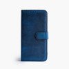 iPhone 11 Pro Max telefoonhoesje - Echt Leer - Book Case - Hoesje met Kaarthouder - Blauw