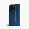 iPhone 11 Pro Max telefoonhoesje - Echt Leer - Book Case - Hoesje met Kaarthouder - Blauw