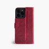 Samsung S20 Plus telefoonhoesje - Echt Leer - Book Case - Hoesje met Kaarthouder - Rood