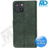 iPhone 14 Plus- Telefoonhoesje - Book Case - Donker Groen