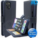 iPhone 14 Plus - Telefoonhoesje - Book Case - Donker Blauw