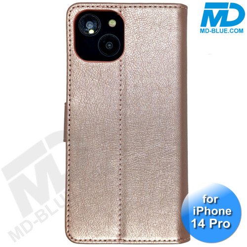 iPhone 14 Pro - Telefoonhoesje - Book Case - Rosé Goud