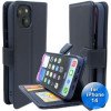 iPhone 14 - Telefoonhoesje - Book Case - Donker Blauw