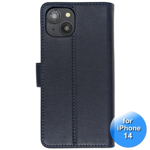 iPhone 14 - Telefoonhoesje - Book Case - Donker Blauw