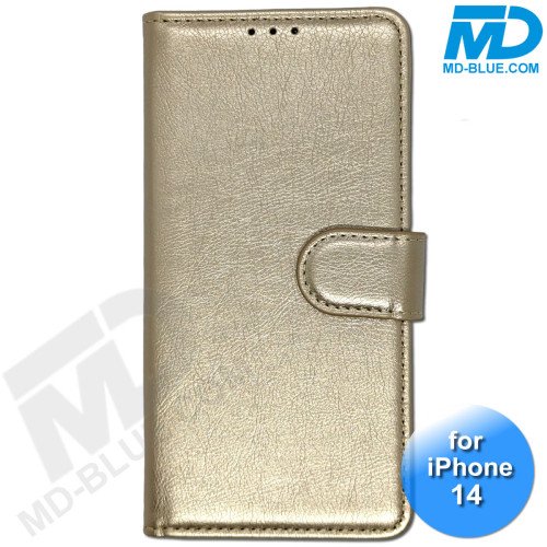iPhone 14 - Telefoonhoesje - Book Case - Goud