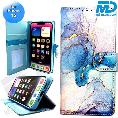 iPhone 15 - Telefoonhoesje - Book Case - Bloemen