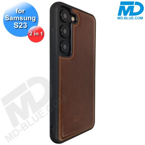 Samsung S23 Telefoonhoesjes - Book Case - 2 in 1 - Bruin