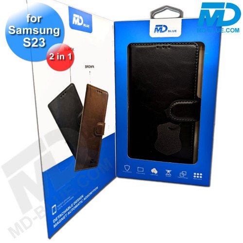 Samsung S23 Telefoonhoesjes - Book Case - 2 in 1 - Bruin