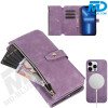 iPhone 13 / 14 Telefoonhoesje - Book Case - Portemonnee - Magsafe - 4 in 1 - Paars