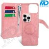 iPhone 13 / 14 Telefoonhoesje - Book Case - Portemonnee - Magsafe - 4 in 1 - Rose
