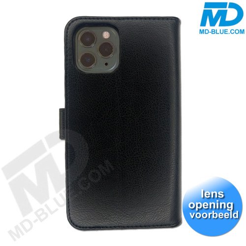 MDBlue - iPhone 7/8/SE  - Telefoonhoesje - Bookcase Luxe - Zwart 