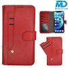 MDBlue - iPhone X / Xs  - Telefoonhoesje - Bookcase Luxe - Rood