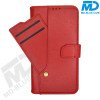 MDBlue - iPhone X / Xs  - Telefoonhoesje - Bookcase Luxe - Rood