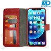 MDBlue - iPhone X / Xs  - Telefoonhoesje - Bookcase Luxe - Rood