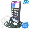 iPhone  X / Xs Magsafe Hoesje - Transparant Siliconen - met lens bescherming en Koord  - Groen