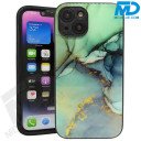 iPhone 13 Mini Back Cover Marmer Zee Groen