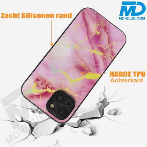 iPhone 15 Back Cover Marmer Barbie Pink iPhone 15 Back Cover Marmer Barbie Pink