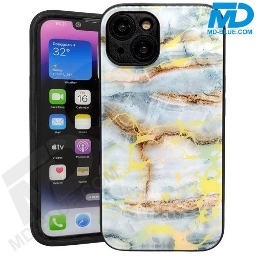 Samsung S24 Ultra Back Cover Marmer Licht Blauw