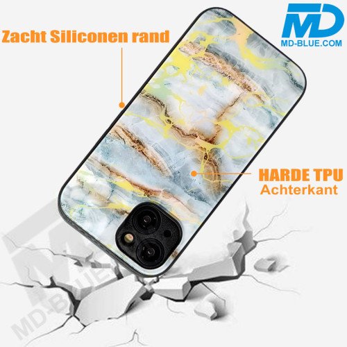 iPhone 11 Back Cover Marmer Licht Blauw iPhone 11 Back Cover Marmer Licht Blauw