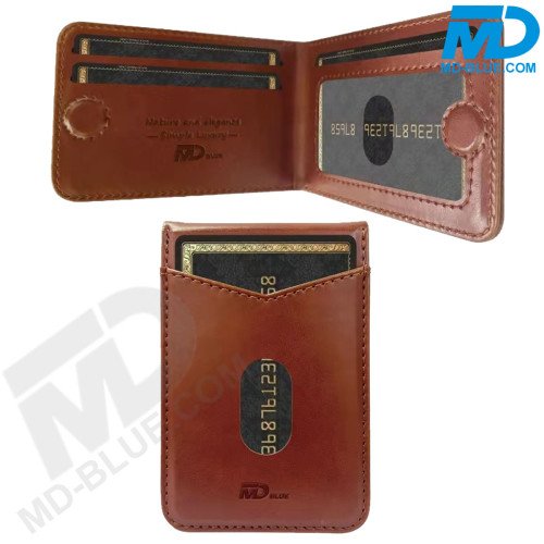 iPhone 14 Pro Max Telefoonhoesje - Back Cover - Card Houder -Portemonnee - Magsafe - 2 in 1 - Bruin